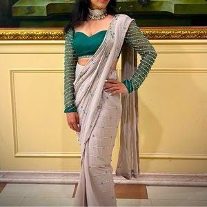 Pre Draped Designer Saree